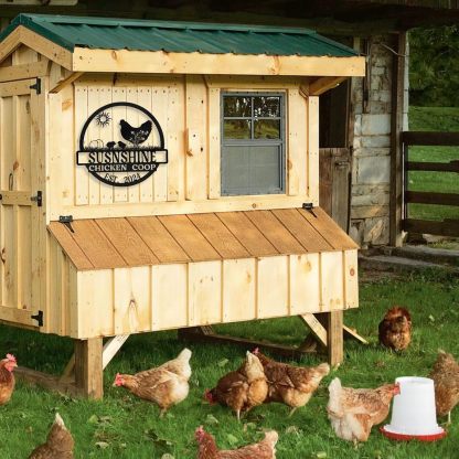 Personalized Metal Chicken Coop Signs Outdoor, Cusotm Fluffy Butt Hut Chicken Coop Sign, Chicken Coop Accessories, Funny Signs for Chicken Coops, Farmhouse Wall Decor for Lawn, Yard, Patio, Garden