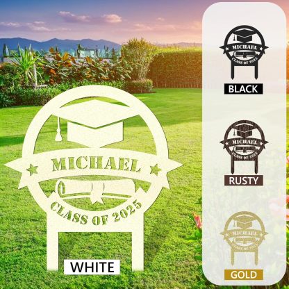 Custom Graduation Decorations Yard Sign, Senior Yard Signs Class of 2025, Custom Signs Outdoor Metal, Yard Sign Stakes Metal, Grad Gifts, Graduate Decorations for College High School