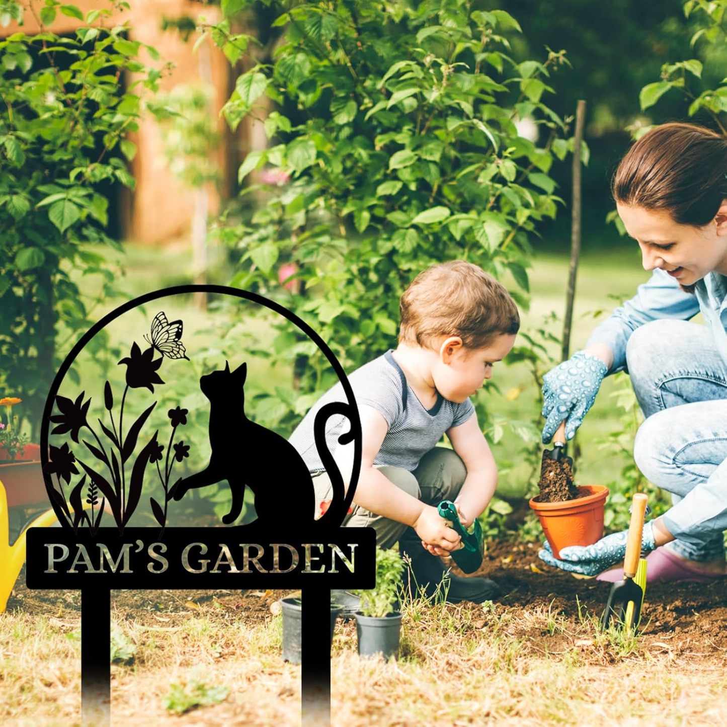 Personalized Garden Sign, Custom Bird Metal Garden Stake Sign, Garden Signs for Outside, Metal Lawn Art, Metal Signs Customized, Garden Signs Decorative Outdoor, Patio Plaque Decor