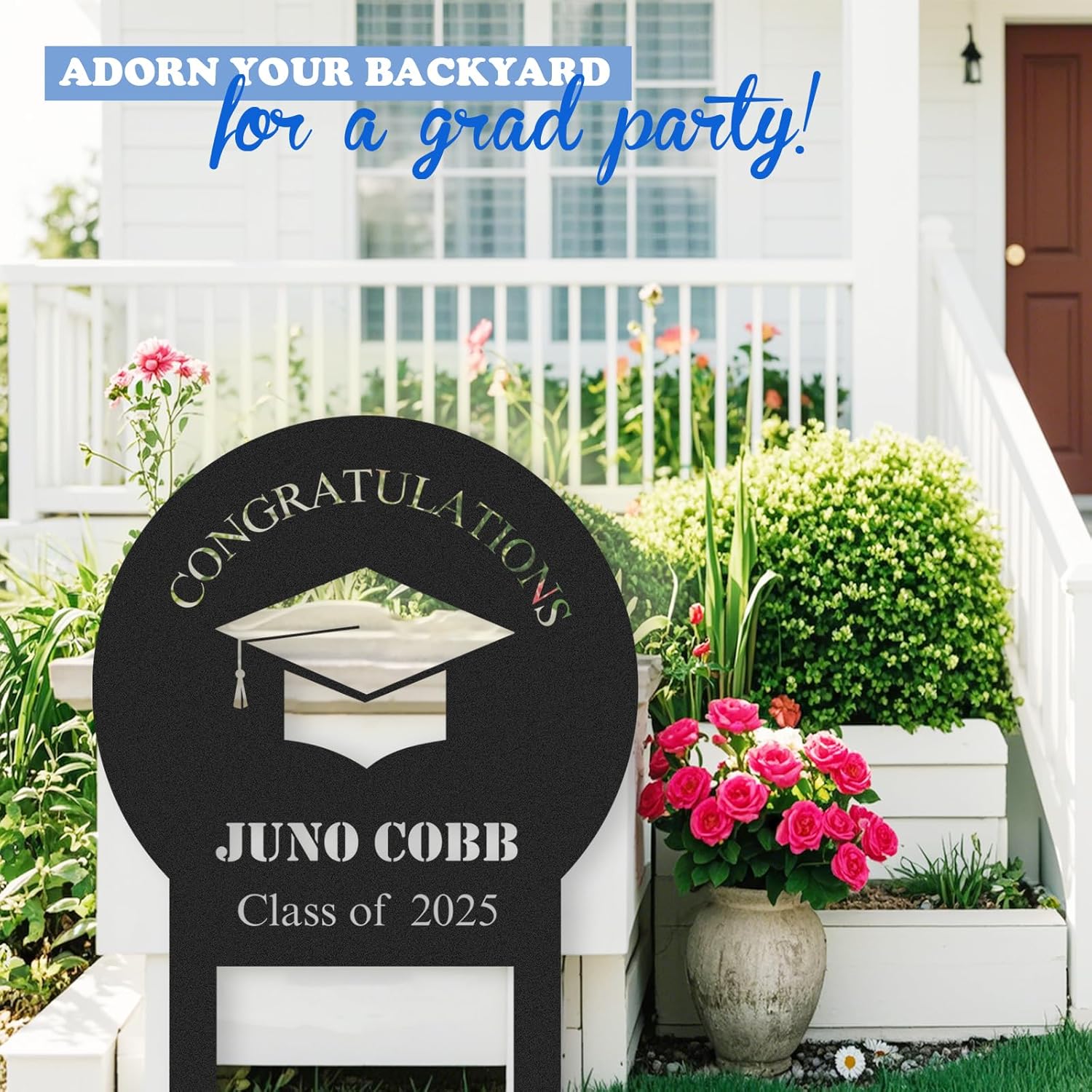  Custom Graduation Decorations Yard Sign, Senior Yard Signs Class of 2025, Custom Signs Outdoor Metal, Yard Sign Stakes Metal, Grad Gifts, Graduate Decorations for College High School