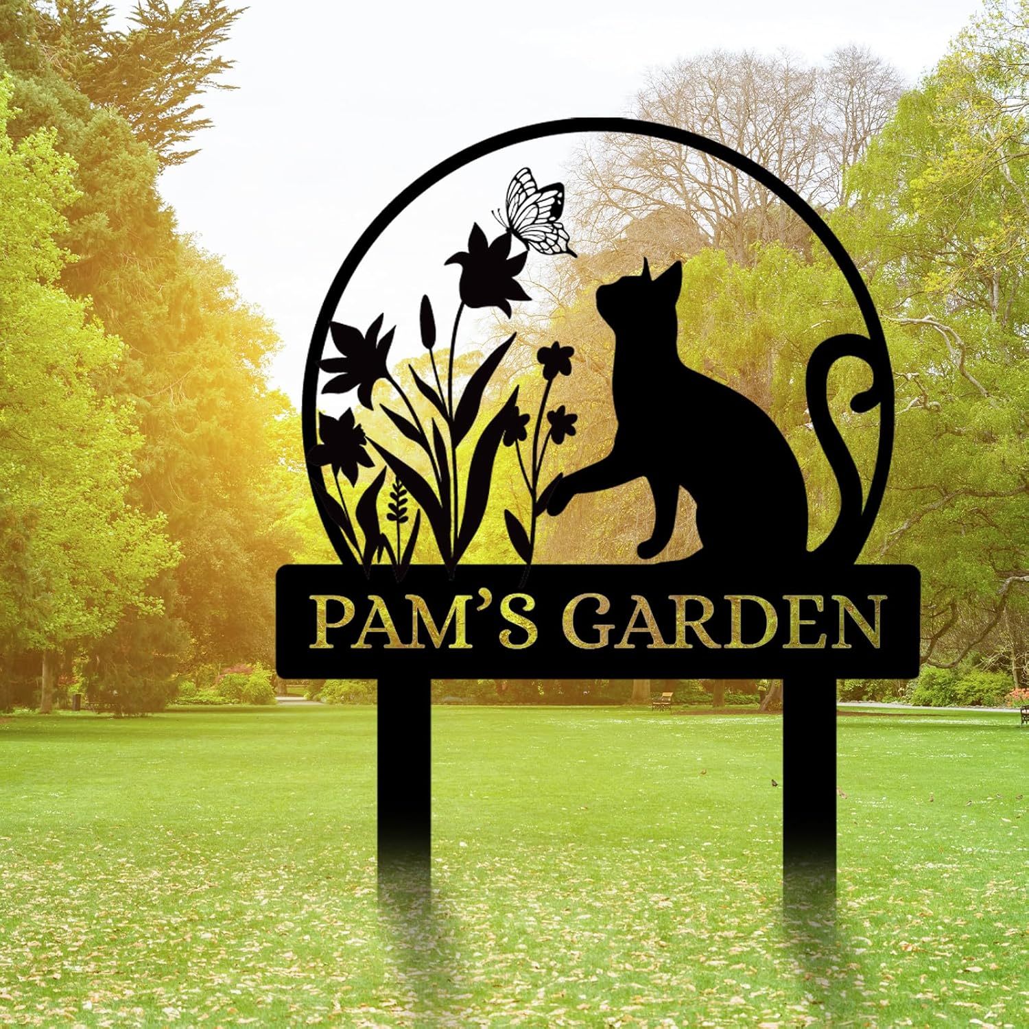 Personalized Garden Sign, Custom Bird Metal Garden Stake Sign, Garden Signs for Outside, Metal Lawn Art, Metal Signs Customized, Garden Signs Decorative Outdoor, Patio Plaque Decor