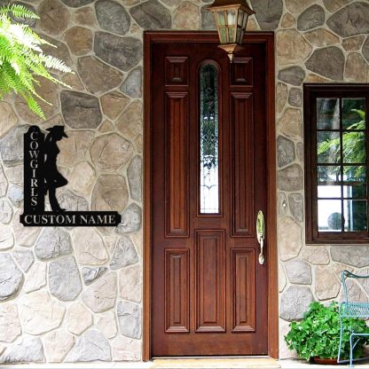 Personalized Cowboy Metal Sign, Custom Metal Name Sign, Vintage Cowboy Wall Decor, Outdoor Metal Art, Metal Signs Customized, Retro Home Decor Wall Art, Cowboy Decor Gift, Patio Decor