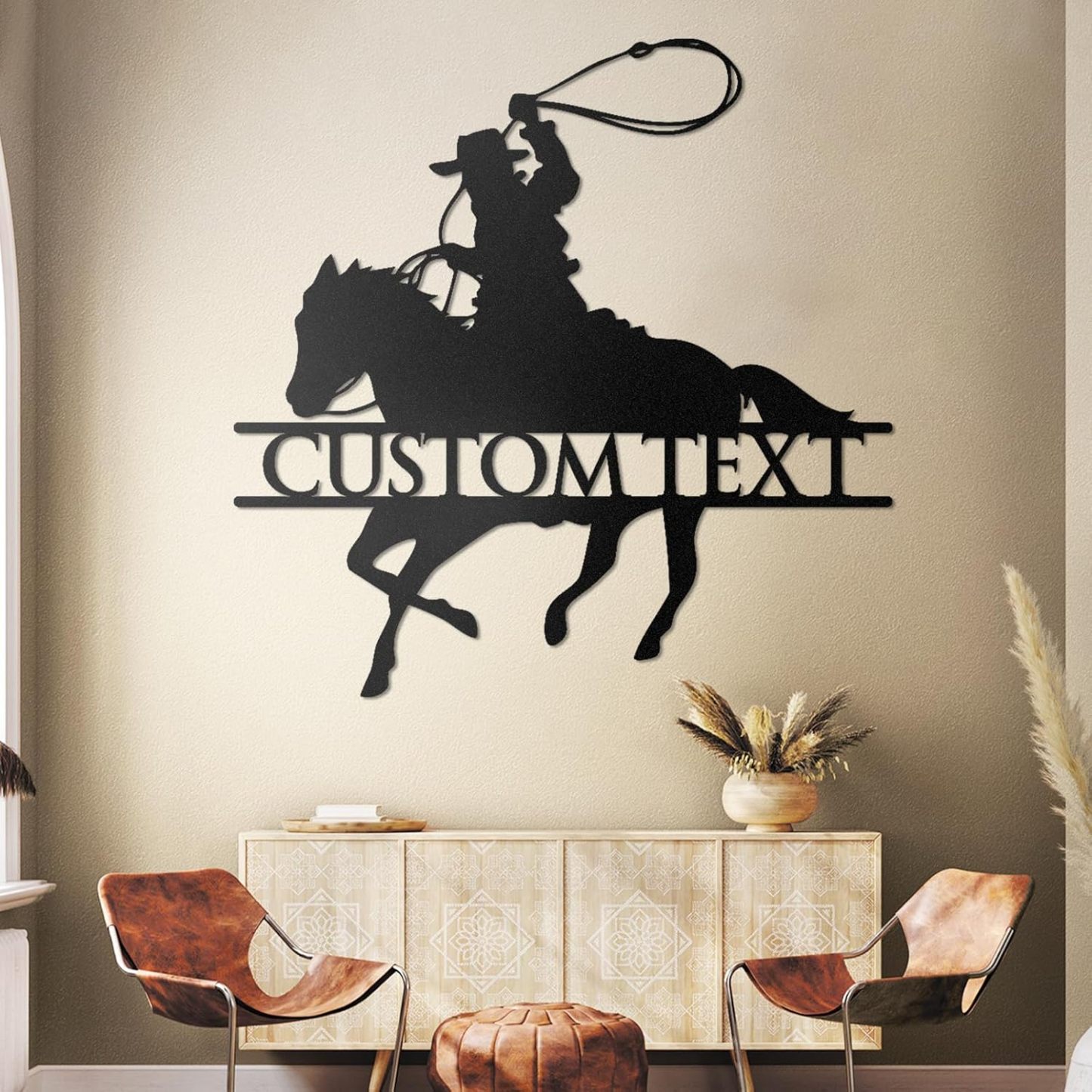Personalized Cowboy Metal Sign, Custom Metal Name Sign, Vintage Cowboy Wall Decor, Outdoor Metal Art, Metal Signs Customized, Retro Home Decor Wall Art, Cowboy Decor Gift, Patio Decor