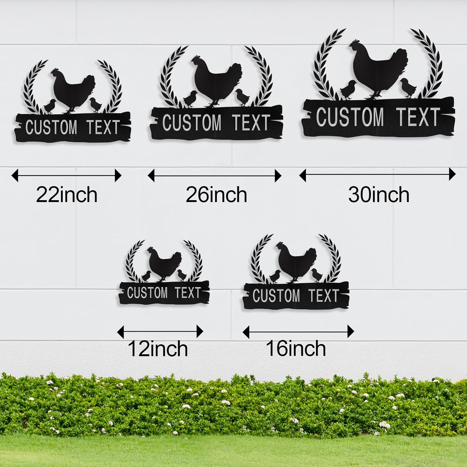 Personalized Metal Chicken Coop Signs Outdoor, Cusotm Fluffy Butt Hut Chicken Coop Sign, Chicken Coop Accessories, Funny Signs for Chicken Coops, Farmhouse Wall Decor for Lawn, Yard, Patio, Garden