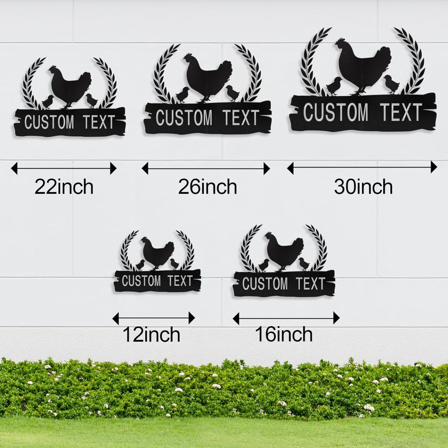 Personalized Metal Chicken Coop Signs Outdoor, Cusotm Fluffy Butt Hut Chicken Coop Sign, Chicken Coop Accessories, Funny Signs for Chicken Coops, Farmhouse Wall Decor for Lawn, Yard, Patio, Garden