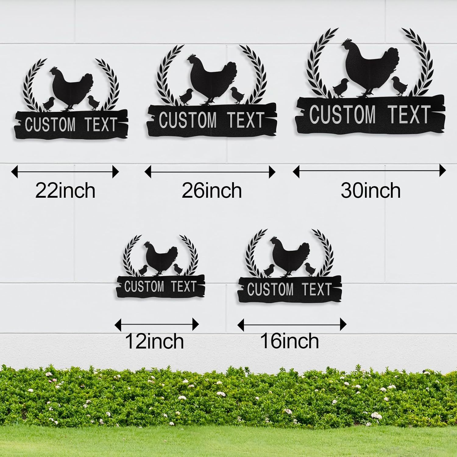 Personalized Metal Chicken Coop Signs Outdoor, Cusotm Fluffy Butt Hut Chicken Coop Sign, Chicken Coop Accessories, Funny Signs for Chicken Coops, Farmhouse Wall Decor for Lawn, Yard, Patio, Garden