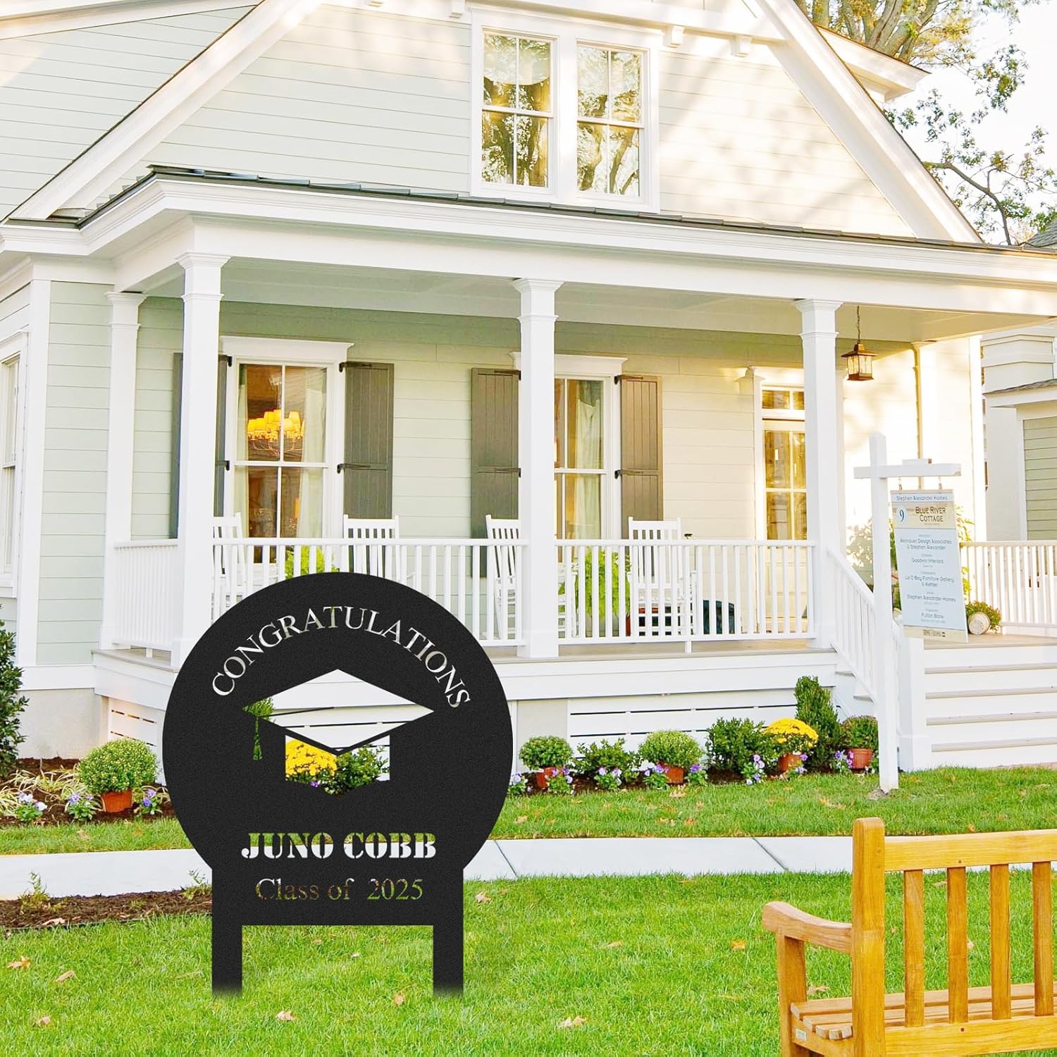  Custom Graduation Decorations Yard Sign, Senior Yard Signs Class of 2025, Custom Signs Outdoor Metal, Yard Sign Stakes Metal, Grad Gifts, Graduate Decorations for College High School