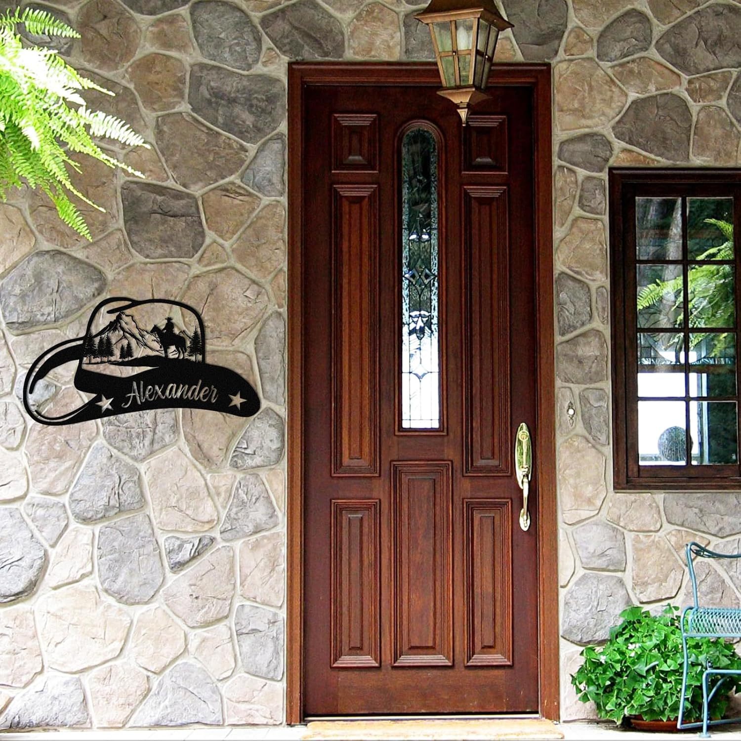 Personalized Cowboy Metal Sign, Custom Metal Name Sign, Vintage Cowboy Wall Decor, Outdoor Metal Art, Metal Signs Customized, Retro Home Decor Wall Art, Cowboy Decor Gift, Patio Decor