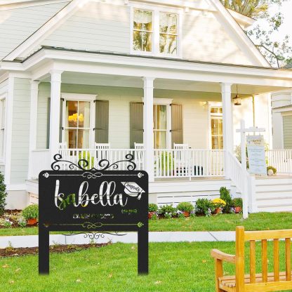  Custom Graduation Decorations Yard Sign, Senior Yard Signs Class of 2025, Custom Signs Outdoor Metal, Yard Sign Stakes Metal, Grad Gifts, Graduate Decorations for College High School