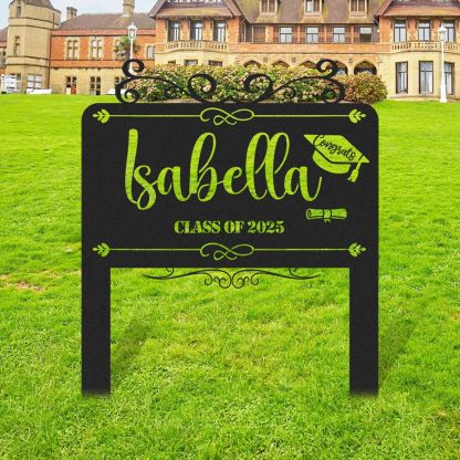  Custom Graduation Decorations Yard Sign, Senior Yard Signs Class of 2025, Custom Signs Outdoor Metal, Yard Sign Stakes Metal, Grad Gifts, Graduate Decorations for College High School