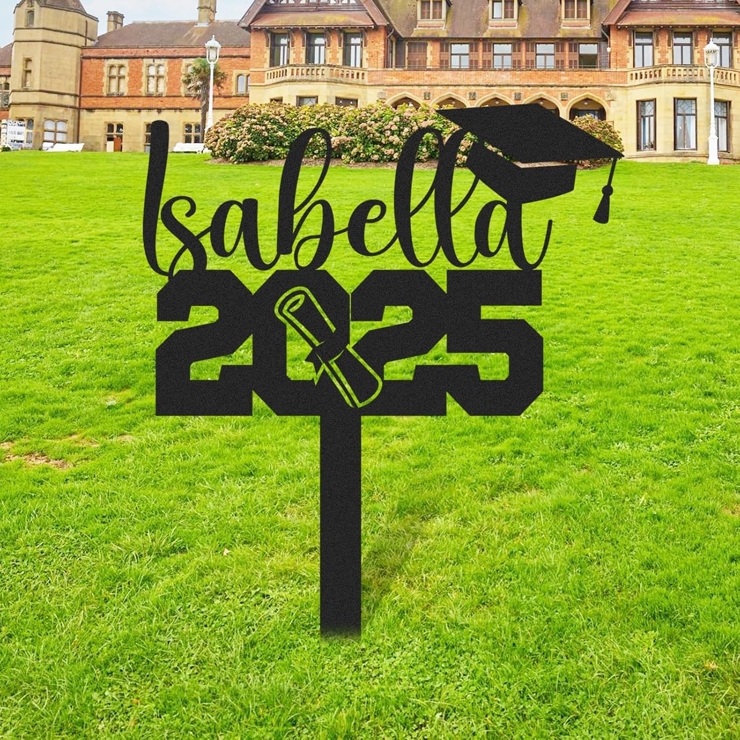  Custom Graduation Decorations Yard Sign, Senior Yard Signs Class of 2025, Custom Signs Outdoor Metal, Yard Sign Stakes Metal, Grad Gifts, Graduate Decorations for College High School