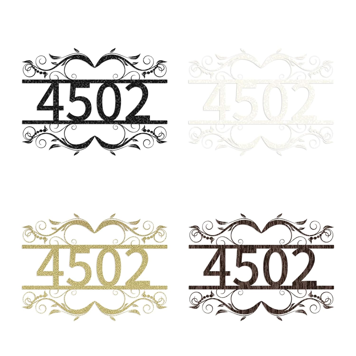 Personalized House Number Metal Sign, Metal Address Sign, House Warming Gift, Front Door Sign, Wedding Date Sign-MetalsignX