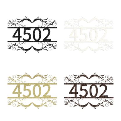 Personalized House Number Metal Sign, Metal Address Sign, House Warming Gift, Front Door Sign, Wedding Date Sign-MetalsignX
