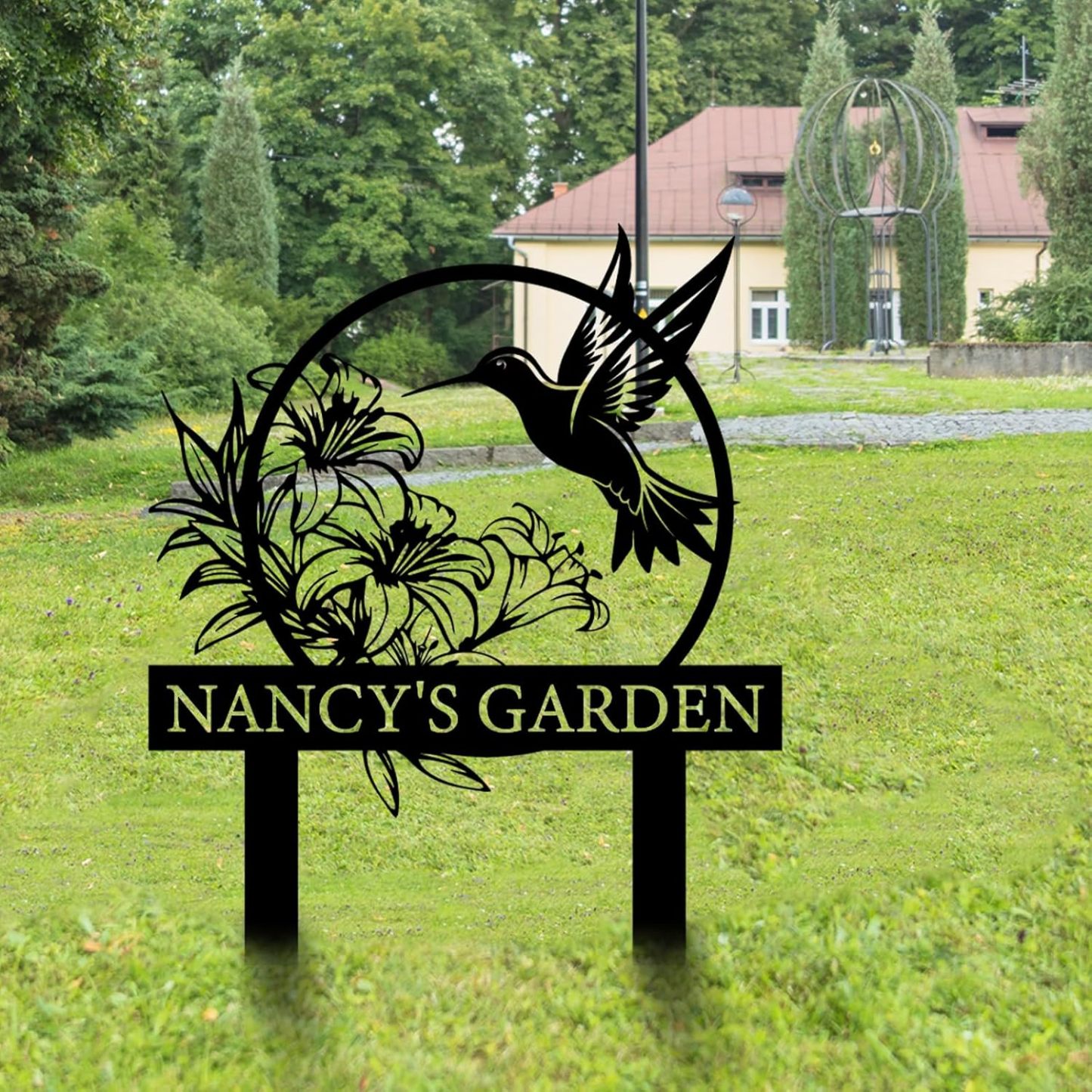 Personalized Garden Sign, Custom Bird Metal Garden Stake Sign, Garden Signs for Outside, Metal Lawn Art, Metal Signs Customized, Garden Signs Decorative Outdoor, Patio Plaque Decor