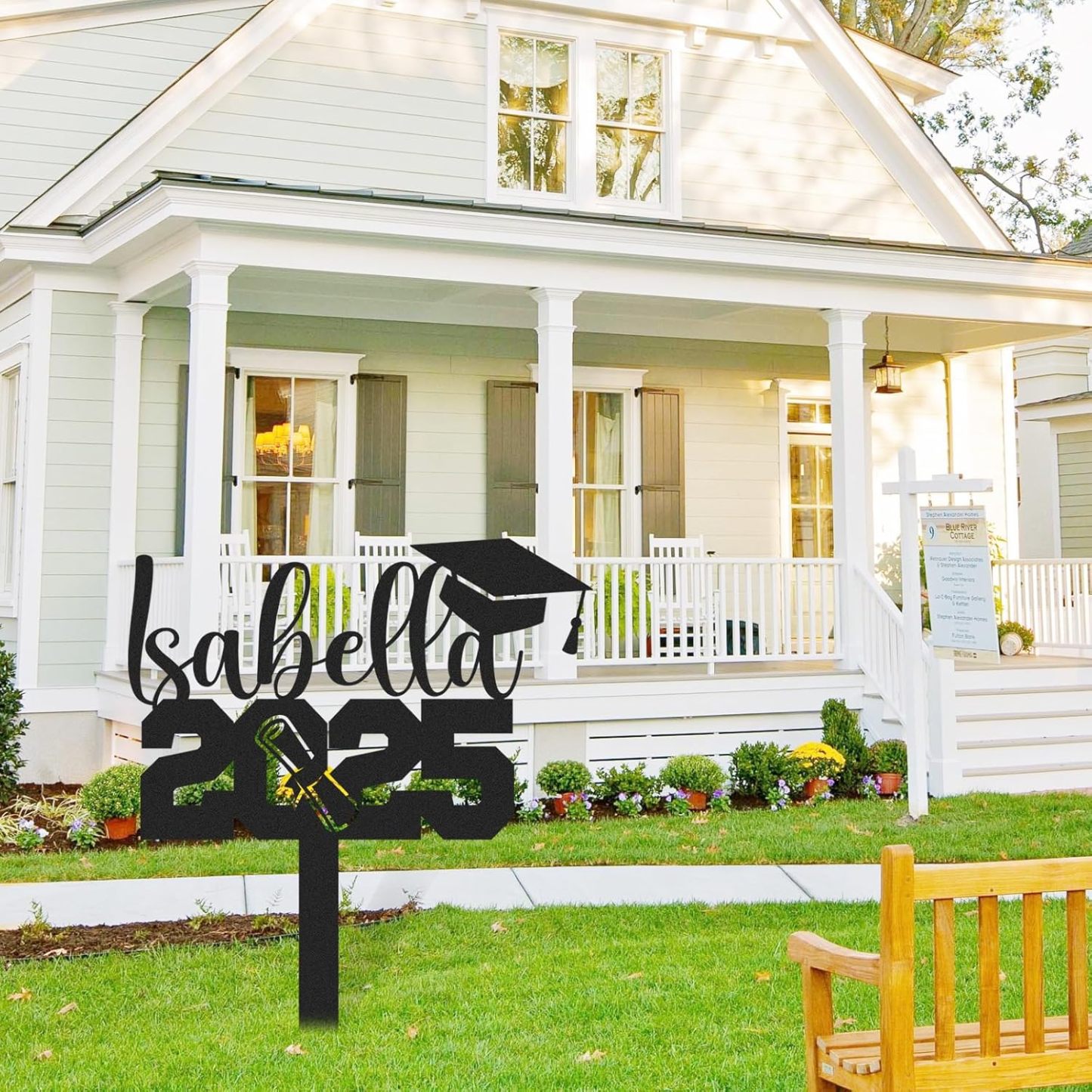  Custom Graduation Decorations Yard Sign, Senior Yard Signs Class of 2025, Custom Signs Outdoor Metal, Yard Sign Stakes Metal, Grad Gifts, Graduate Decorations for College High School