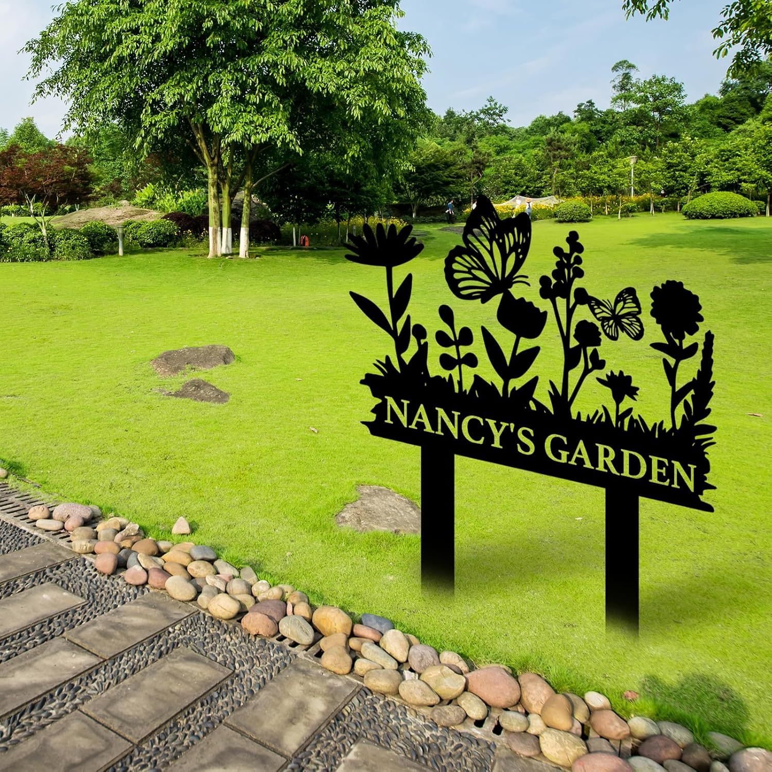 Personalized Garden Sign, Custom Bird Metal Garden Stake Sign, Garden Signs for Outside, Metal Lawn Art, Metal Signs Customized, Garden Signs Decorative Outdoor, Patio Plaque Decor