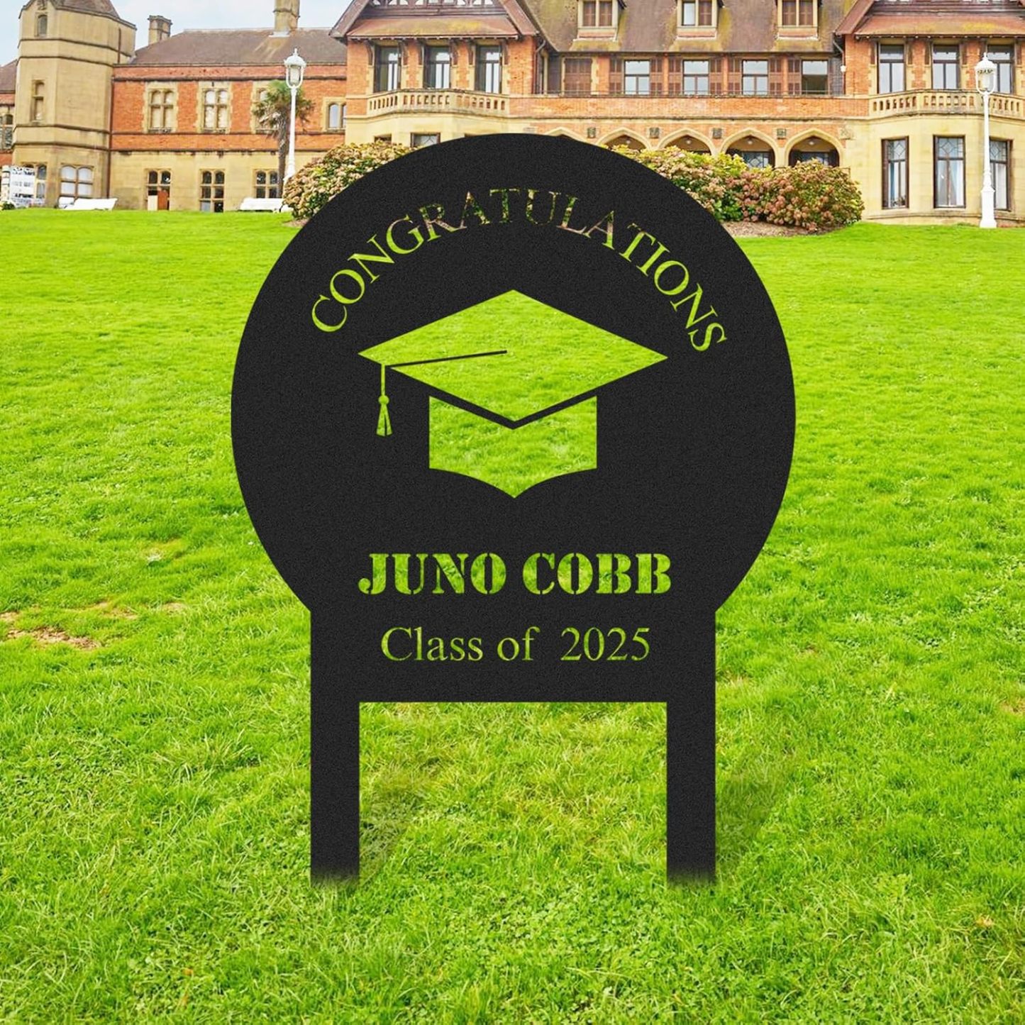  Custom Graduation Decorations Yard Sign, Senior Yard Signs Class of 2025, Custom Signs Outdoor Metal, Yard Sign Stakes Metal, Grad Gifts, Graduate Decorations for College High School