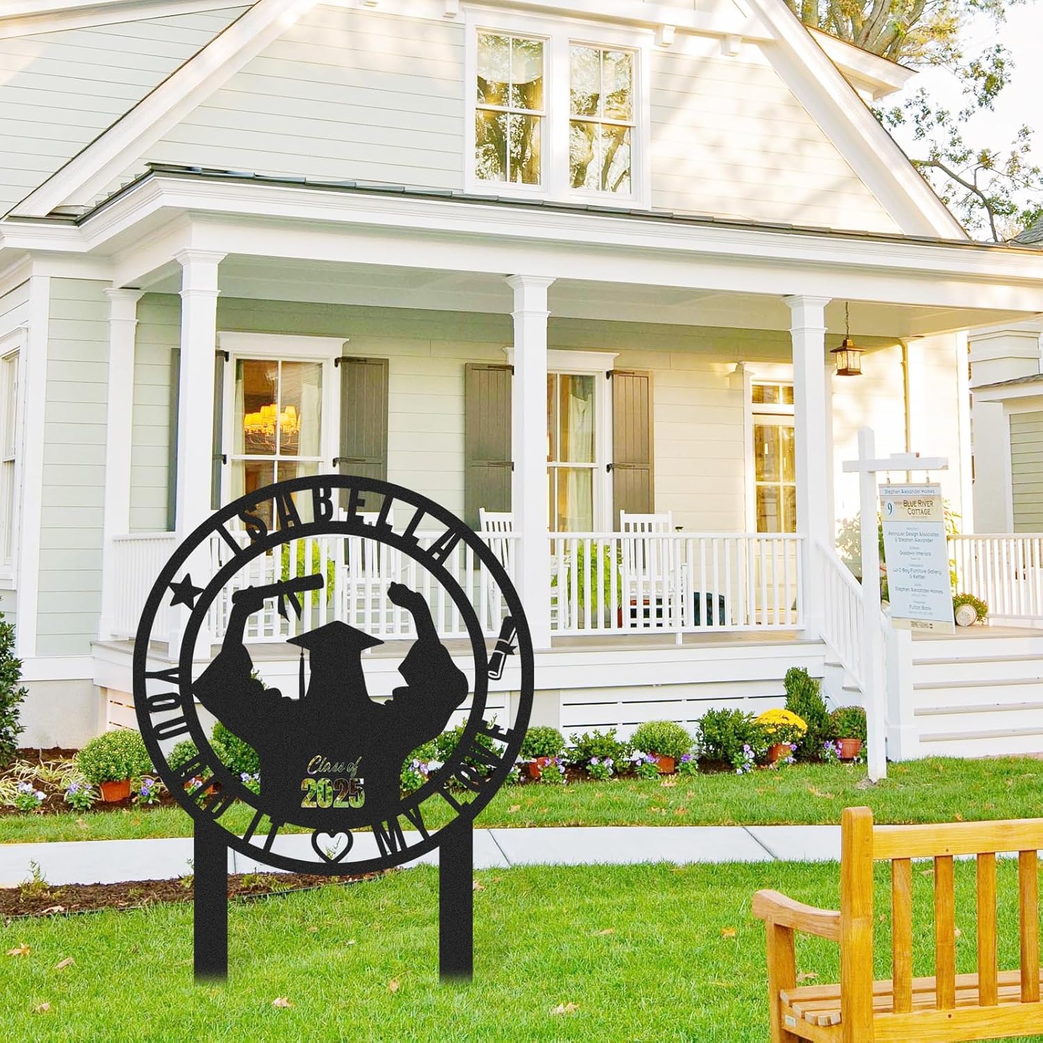  Custom Graduation Decorations Yard Sign, Senior Yard Signs Class of 2025, Custom Signs Outdoor Metal, Yard Sign Stakes Metal, Grad Gifts, Graduate Decorations for College High School