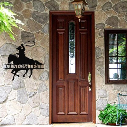 Personalized Cowboy Metal Sign, Custom Metal Name Sign, Vintage Cowboy Wall Decor, Outdoor Metal Art, Metal Signs Customized, Retro Home Decor Wall Art, Cowboy Decor Gift, Patio Decor