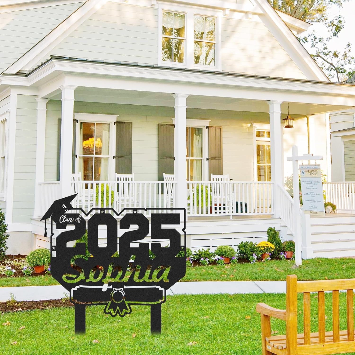  Custom Graduation Decorations Yard Sign, Senior Yard Signs Class of 2025, Custom Signs Outdoor Metal, Yard Sign Stakes Metal, Grad Gifts, Graduate Decorations for College High School