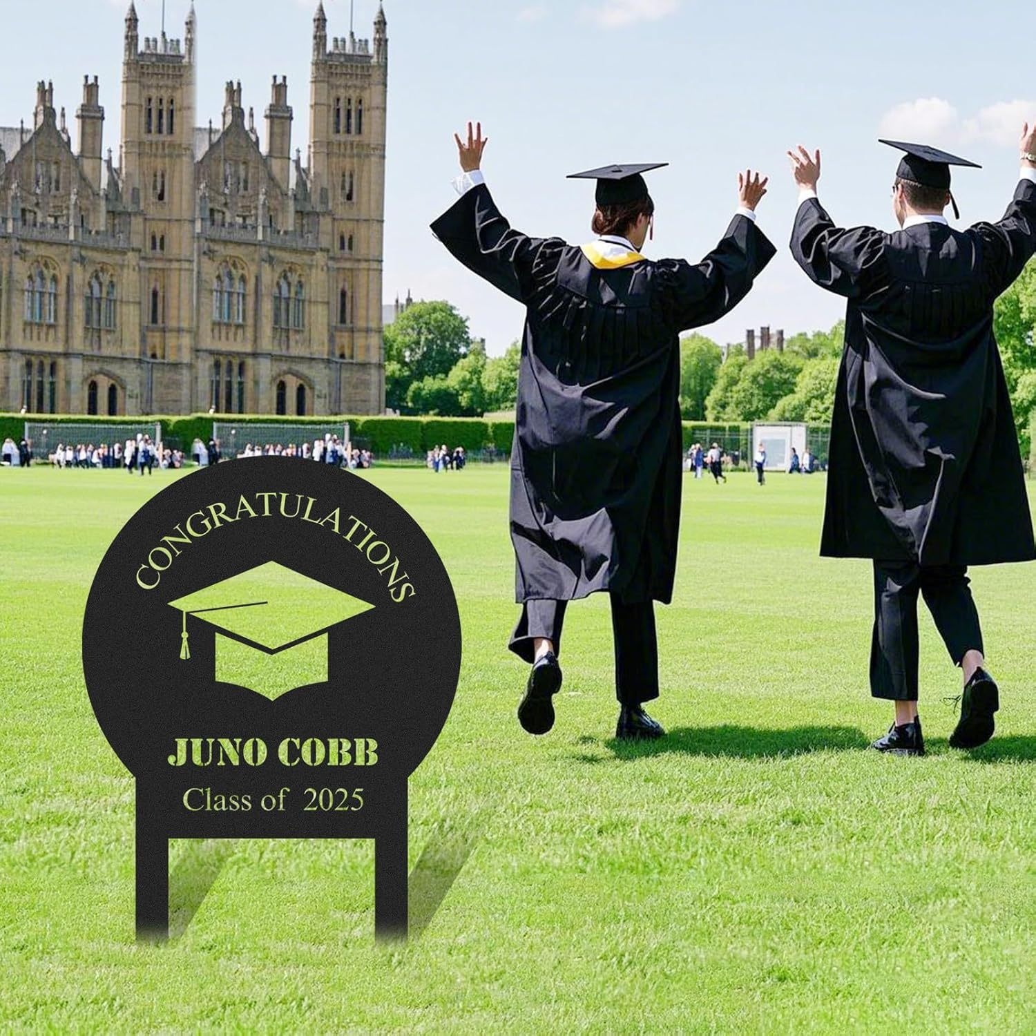  Custom Graduation Decorations Yard Sign, Senior Yard Signs Class of 2025, Custom Signs Outdoor Metal, Yard Sign Stakes Metal, Grad Gifts, Graduate Decorations for College High School