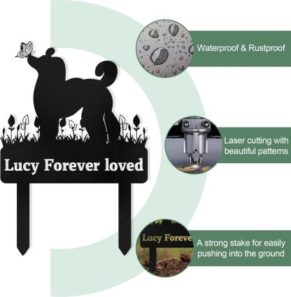 Personalized Pet Memorial Garden Stake, Custom Cat Headstone for Outdoor Decor | Memorial Plaque for Lost Pets-MetalsignX