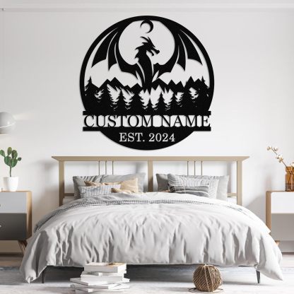 Custom Iron Animal Signs - Personalized Metal Wall Decor with Dragon, Bear, Fox & More-MetalsignX