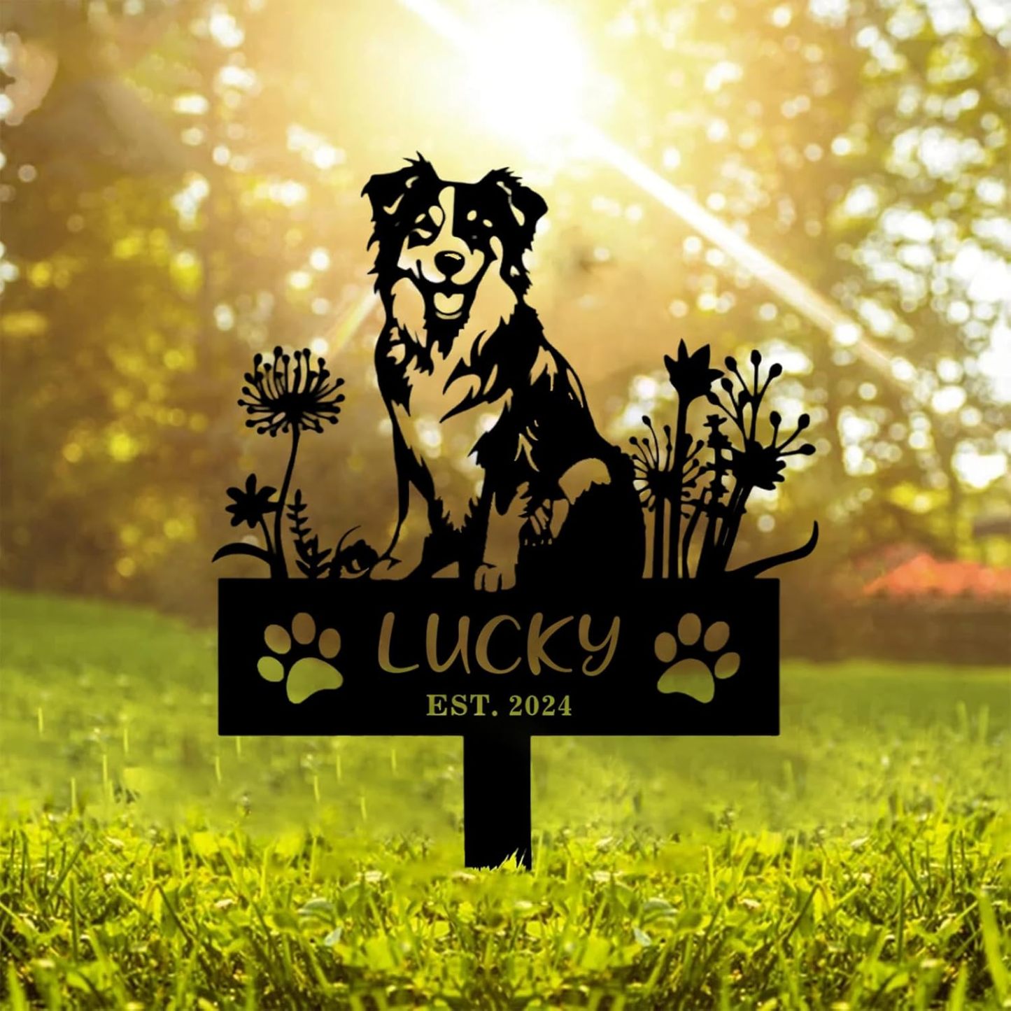 Rustic Iron Pet Memorial , Personalized Sign for Honoring Cats & Dogs-MetalsignX