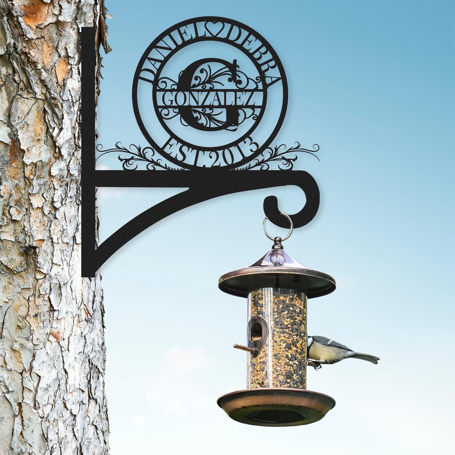 Custom Wall Plant Hanger Indoor and Outdoor, Personalized Name Outdoor Light Hangers-MetalsignX