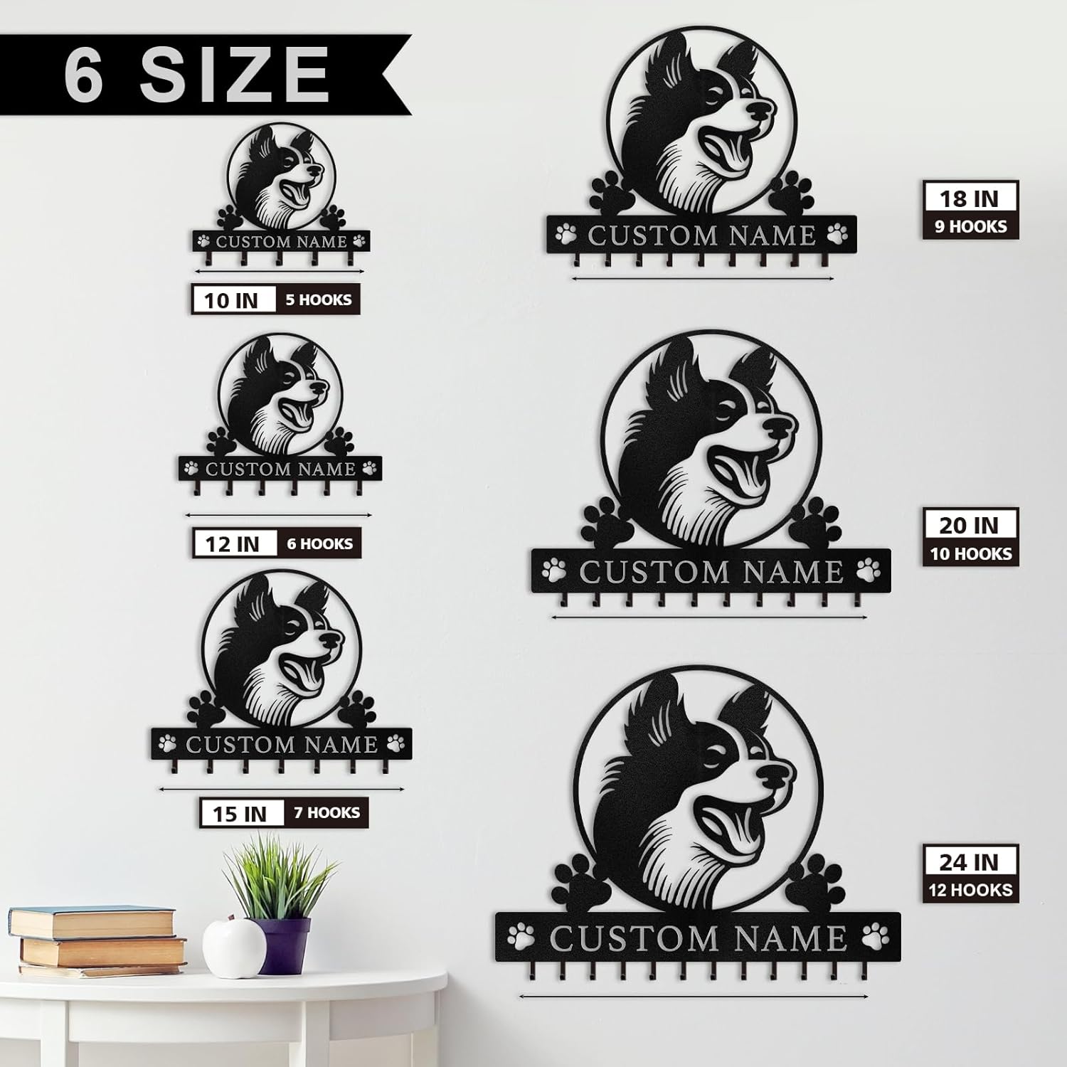 Personalized Key Holder on Wall, Custom Key Hanger Wall Mount with Name-MetalsignX