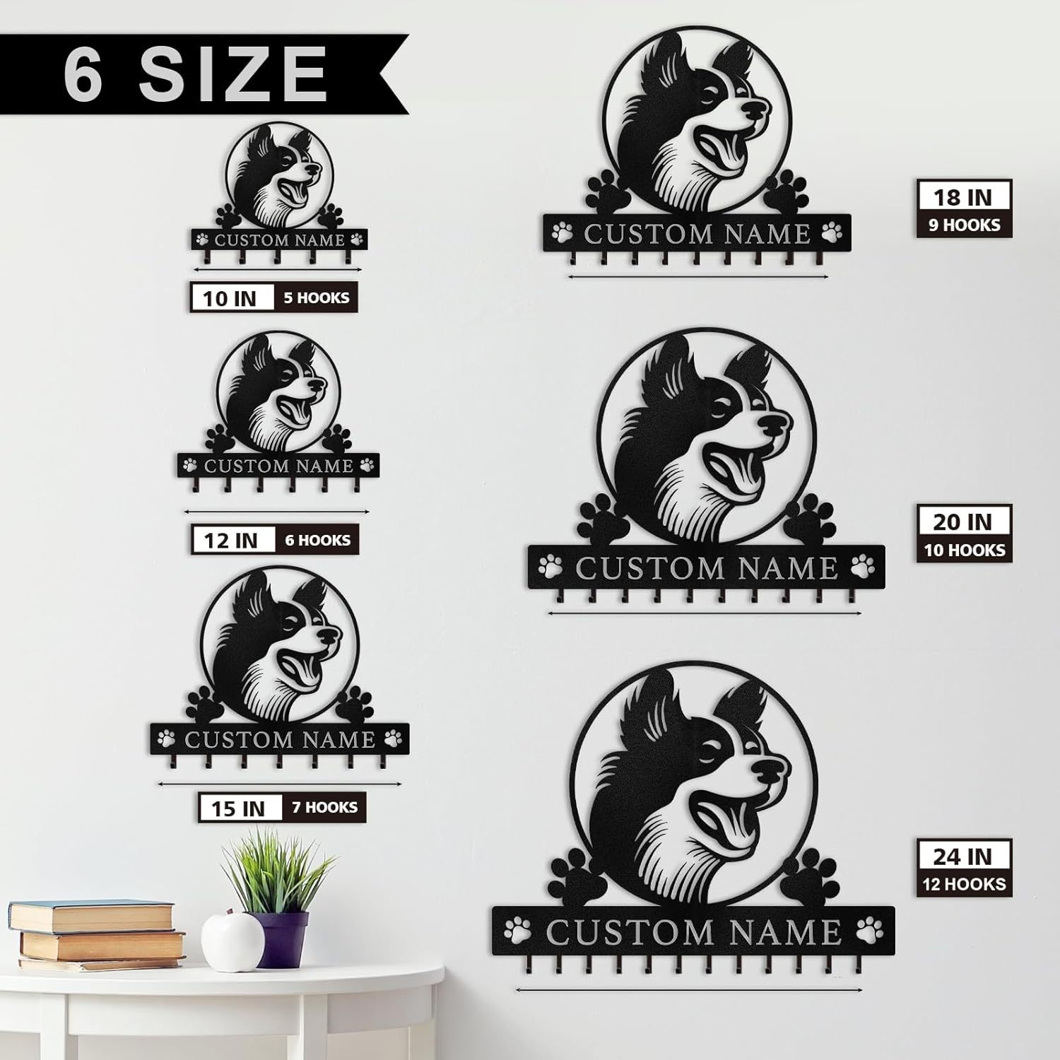 Personalized Key Holder on Wall, Custom Key Hanger Wall Mount with Name-MetalsignX