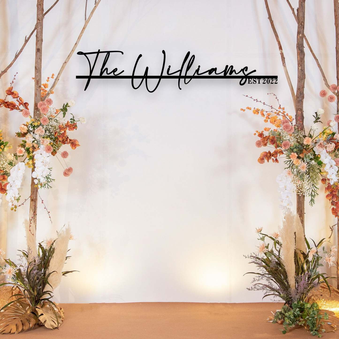 Custom Wedding Metal Sign of Name And Special Date-MetalsignX