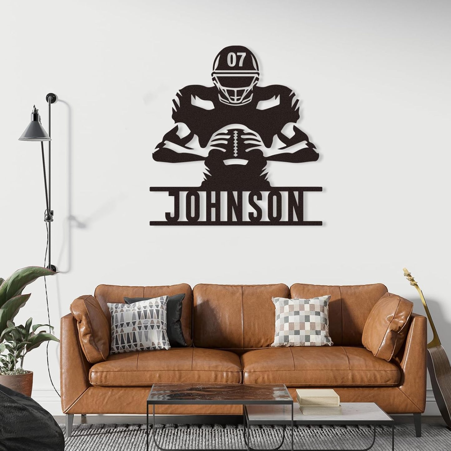 Personalized Football Metal Sign, Metal Signs Customized, Custom Ball Football Metal Wall Art, Custom Signs Outdoor Metal, Custom Name Sign Football Room Decor for Boys