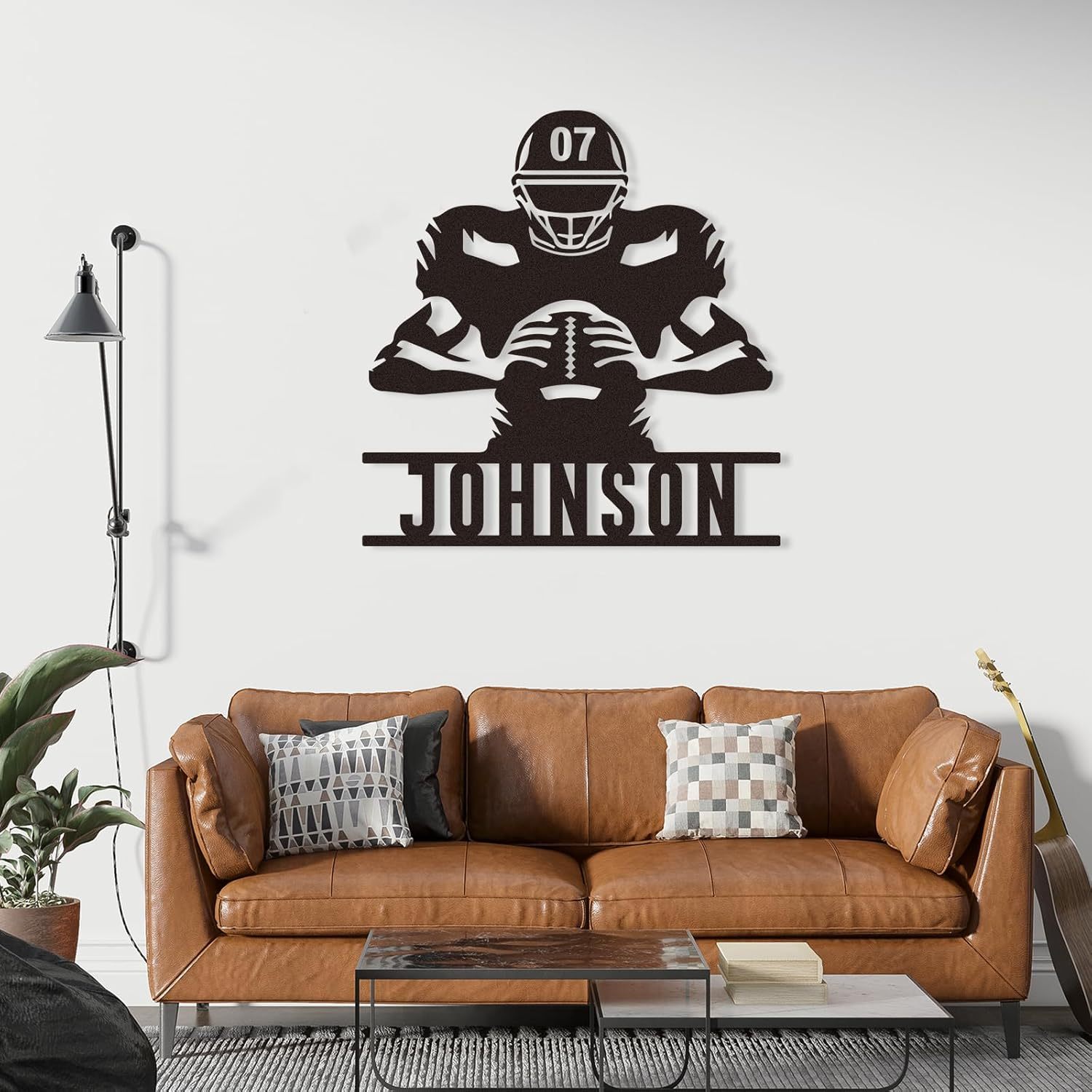 Personalized Football Metal Sign, Metal Signs Customized, Custom Ball Football Metal Wall Art, Custom Signs Outdoor Metal, Custom Name Sign Football Room Decor for Boys