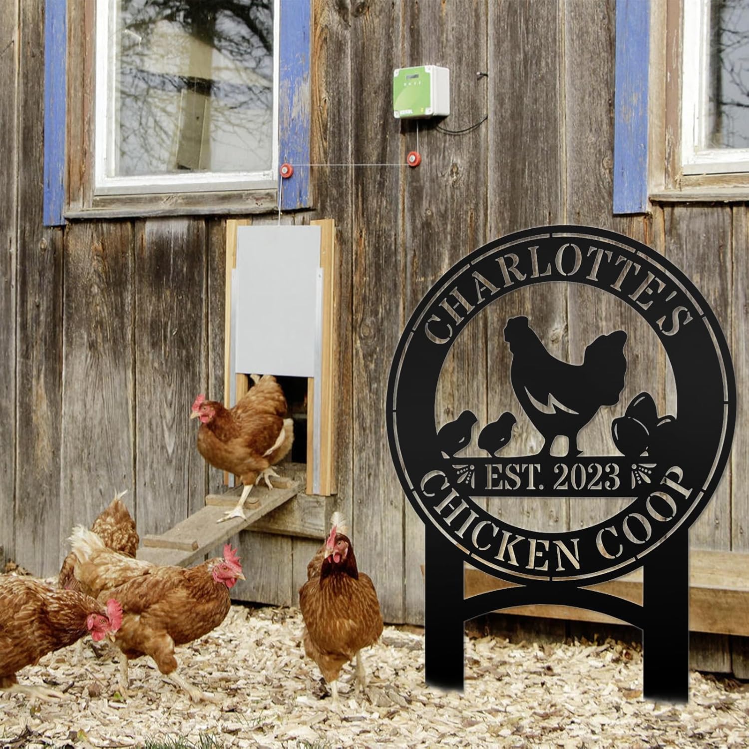 Custom Metal Signs Chicken Coop Signs for Farm Yard Decor-MetalsignX