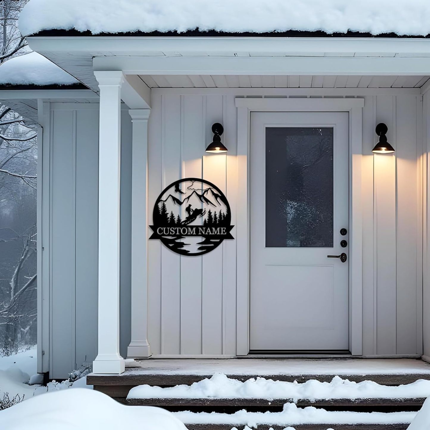 Personalized Lighthouse Metal Sign – Custom Nautical Outdoor Wall Decor for Beach House & Cabin-MetalsignX