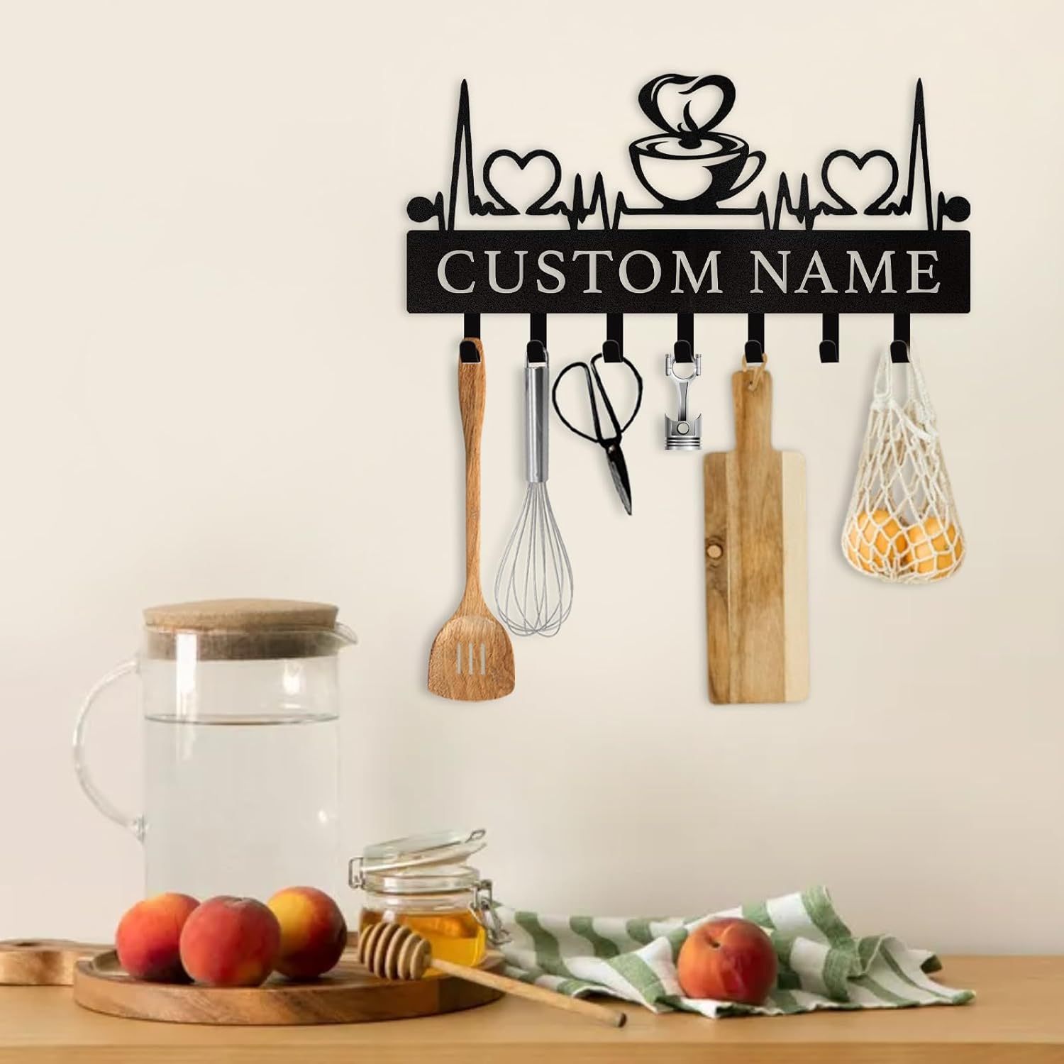 Personalized Key Holder on Wall, Custom Key Hanger Wall Mount with Name-MetalsignX