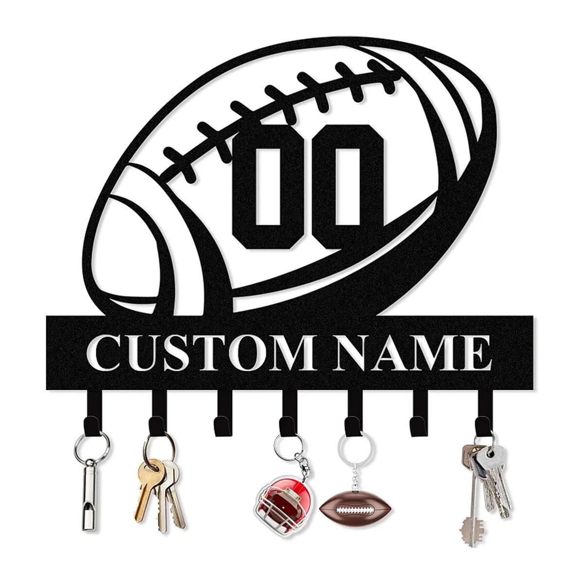 Personalized Key Holder for Wall, Custom Camping Wall Key Hooks with Name-MetalsignX