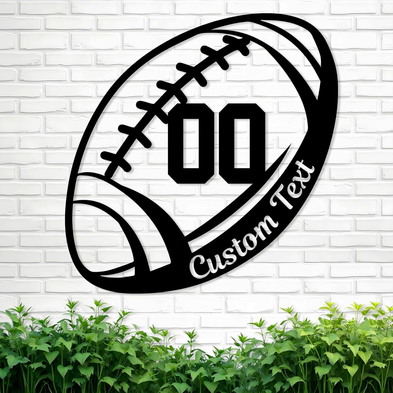 Personalized Sports Wall Decor , Ball-Themed Metal Sign with Custom Name & Number-MetalsignX