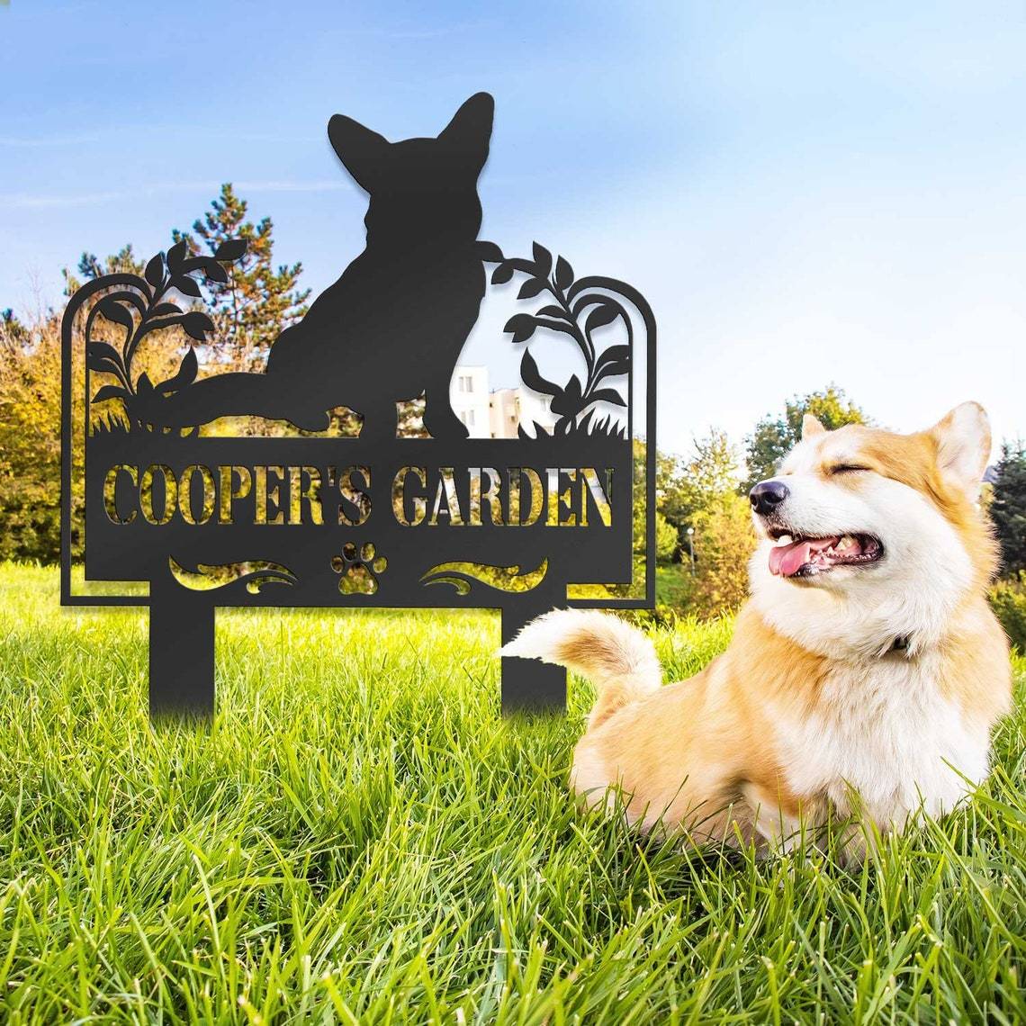 Custom Metal Pet Memorial Garden Sign, Metal Stake, Dog Garden Sign, Pet Grave Markers, Dog Loss Gifts, Remembrance Stake, Dog Lover Gift