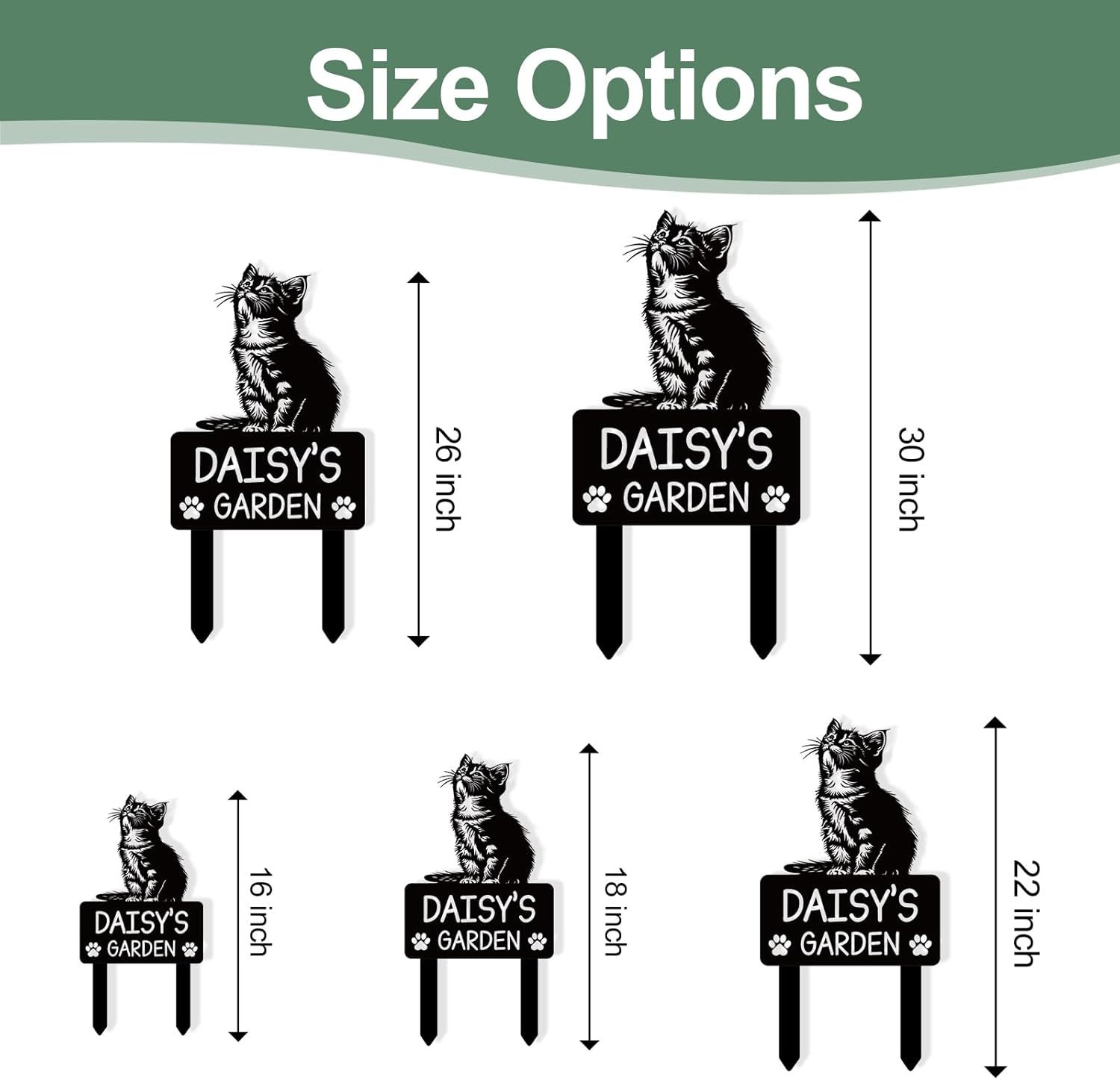 Personalized Pet Memorial Garden Stake, Custom Cat Headstone for Outdoor Decor | Memorial Plaque for Lost Pets-MetalsignX