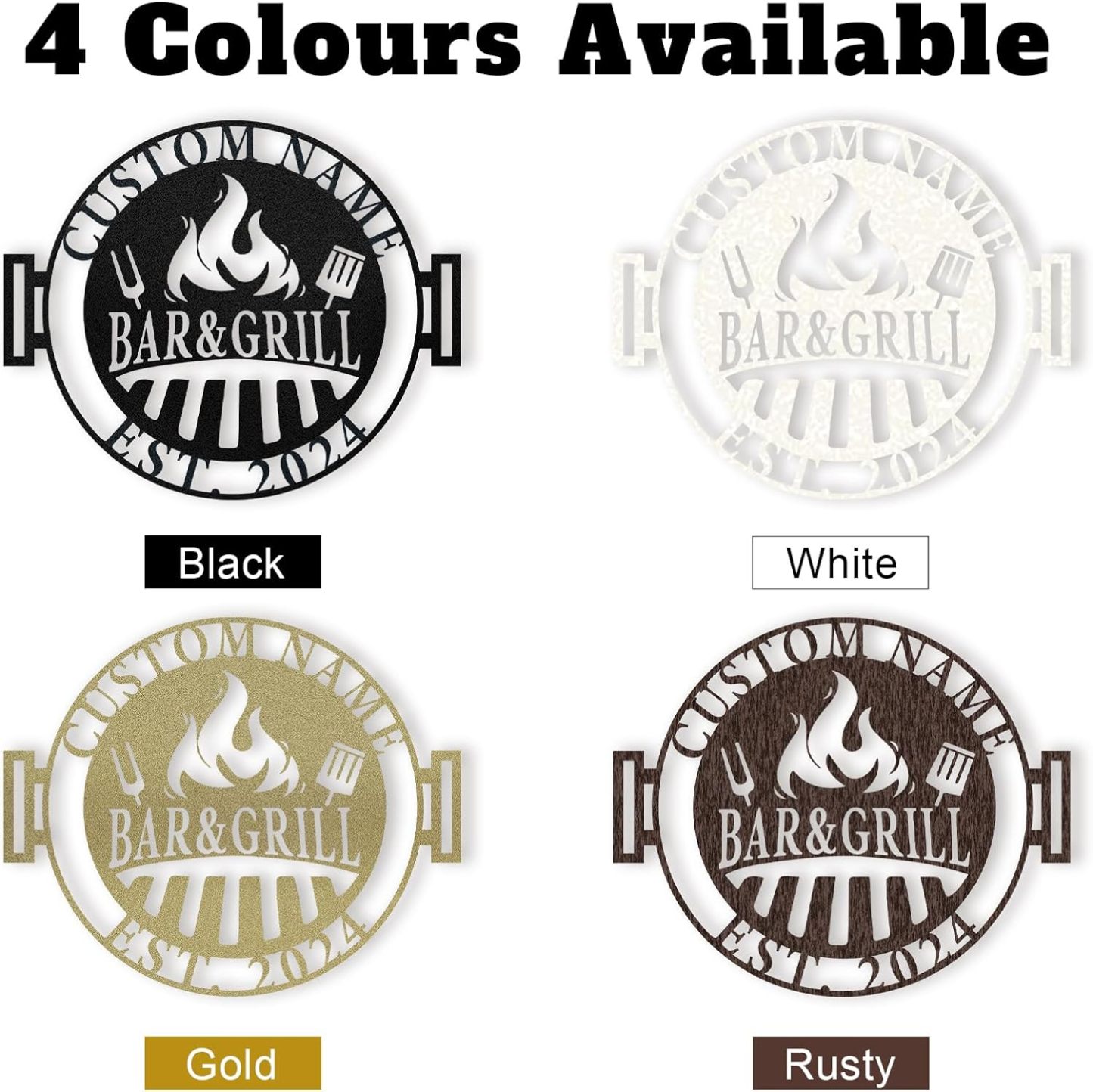 Custom Kitchen Name Sign , Wrought Iron Wall Art for Dining & Cooking Spaces-MetalsignX