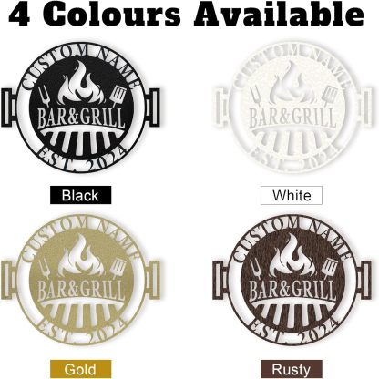 Custom Kitchen Name Sign , Wrought Iron Wall Art for Dining & Cooking Spaces-MetalsignX