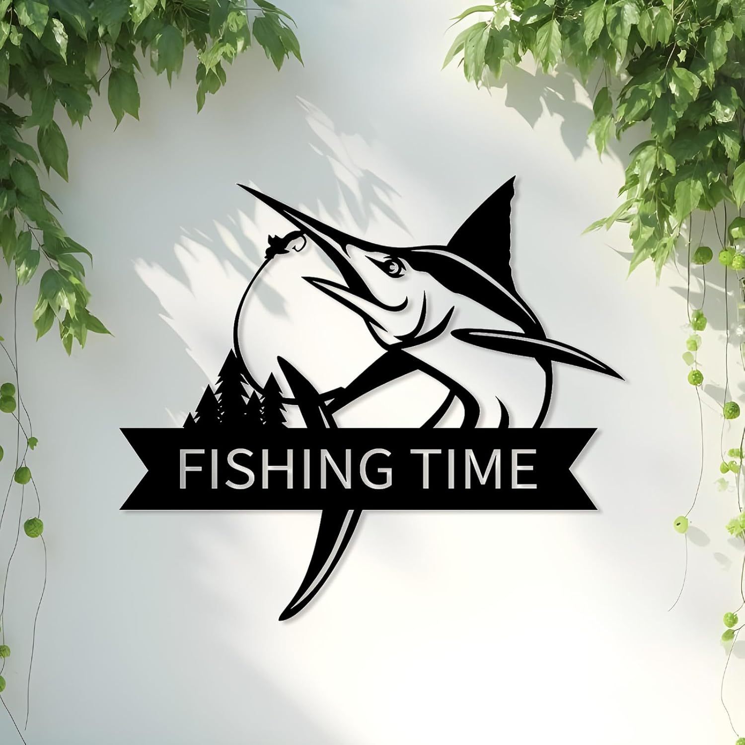 Personalized Largemouth Bass Metal Sign, Custom Fishing Last Name Sign for Home, Fish Family Signs Wall Decor-MetalsignX