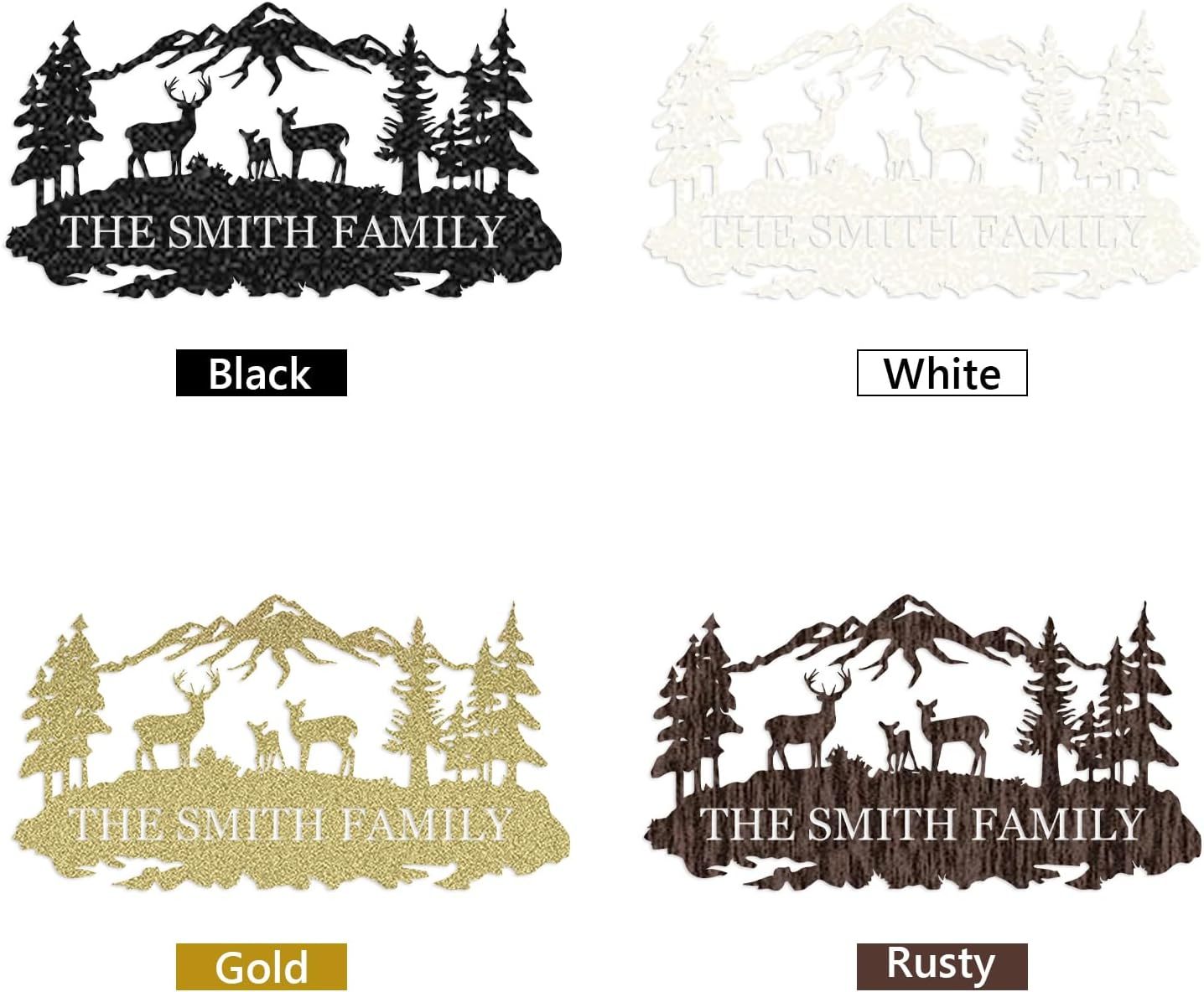 Personalized Deer Metal Cabin Sign, Custom Rustic Outdoor Decor for Cabins and Homes | Unique Cabin Wall Art-MetalsignX