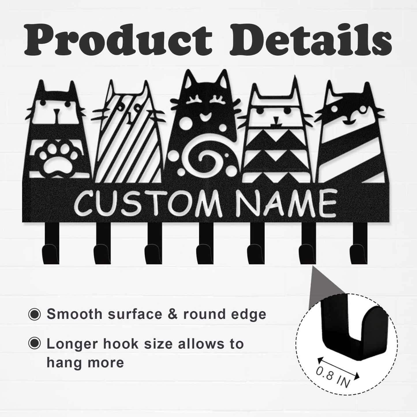 Custom Dog Leash Holder for Wall, Custom Metal Key Holder Wall Mount-MetalsignX