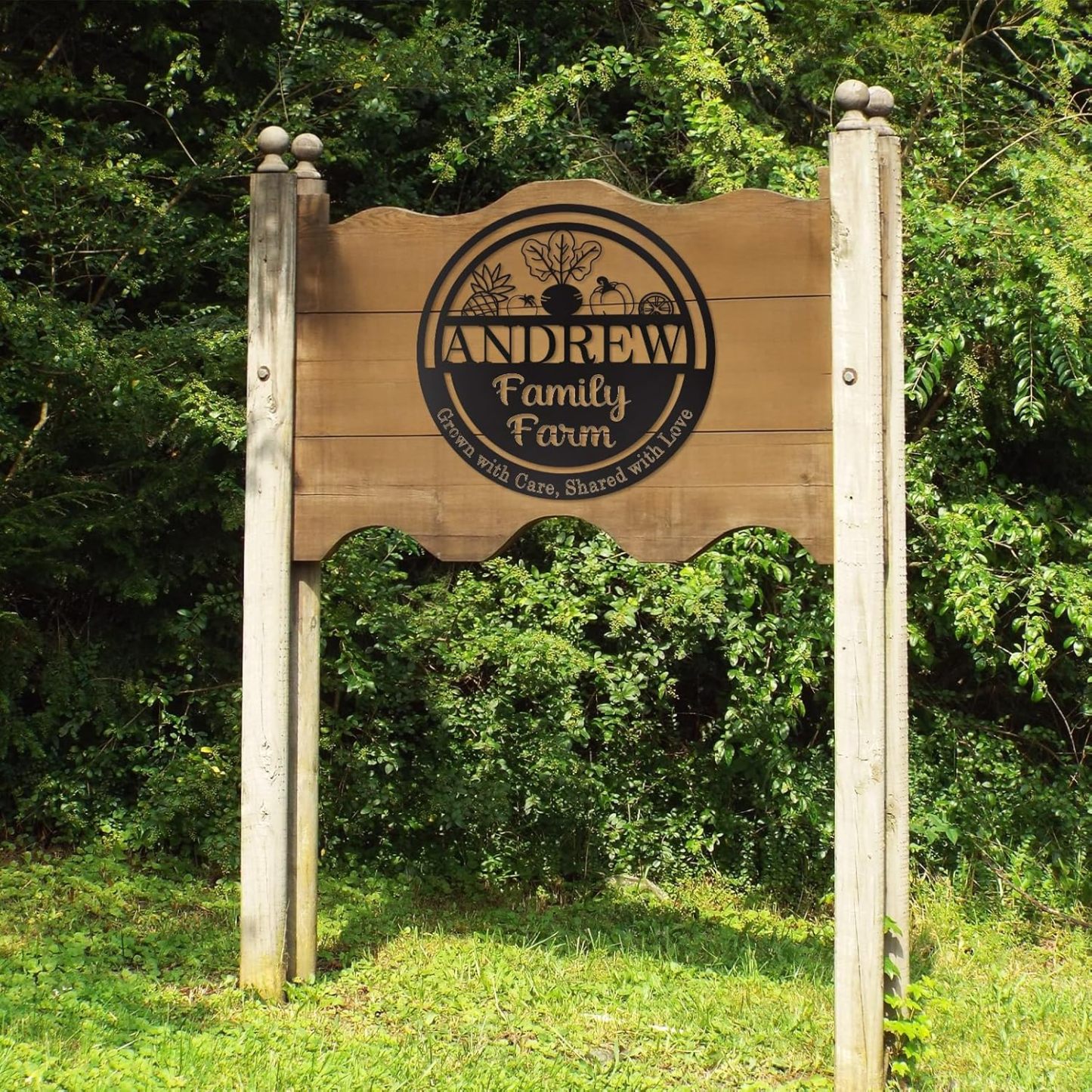 Custom Garden Sign, Vegetable Garden Sign, Personalized Metal Garden Signs for Outdoors-MetalsignX