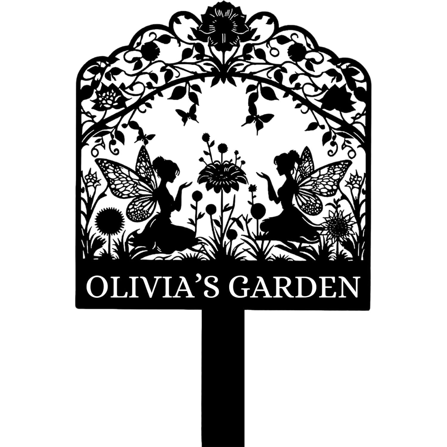 Handcrafted Fairy Garden Stake , Rustic Metal Sign for Magical Yard Spaces-MetalsignX