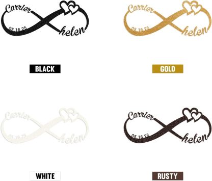 Personalized Infinity Sign, Custom Metal Name Sign, Wedding & Engagement Gift, Family Wall Art, Housewarming Gift-MetalsignX