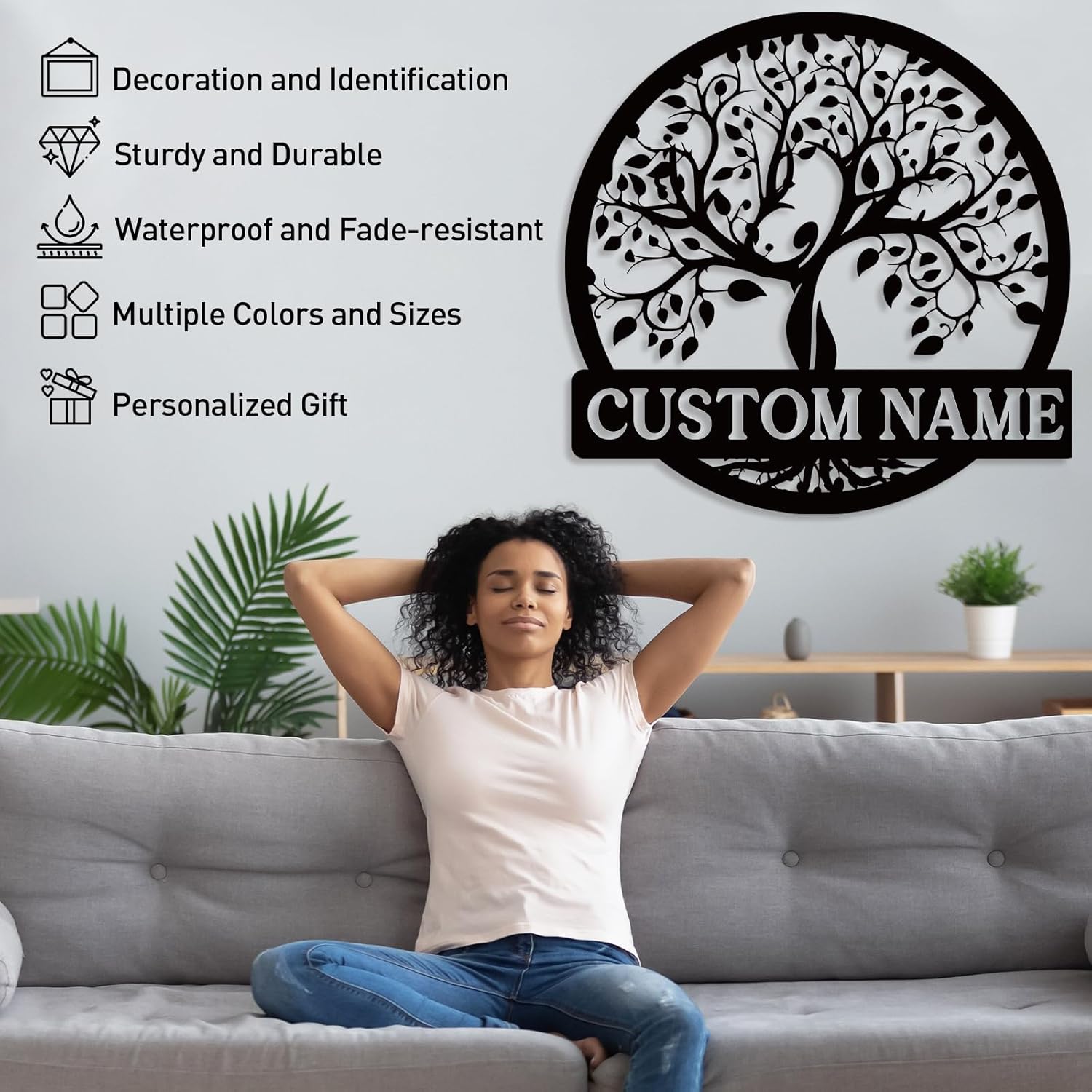 Personalized Butterfly Cabin Sign  | Outdoor Metal Wall Art | Bedroom Wall Decor | Housewarming Wedding Gifts-MetalsignX